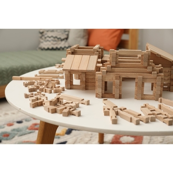 Дерев'яний конструктор Igroteco Замок, 294 деталей (900361) - Pampik - 5