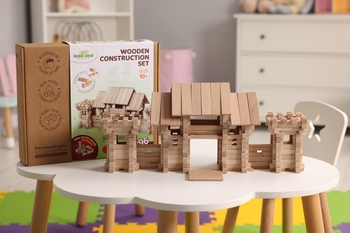 Дерев'яний конструктор Igroteco В’їзна брама, 296 деталей (900354) - Pampik - 7