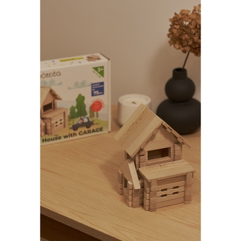Дерев'яний конструктор Igroteco Будиночок з гаражем, 75 деталей (900118) - Pampik - 7