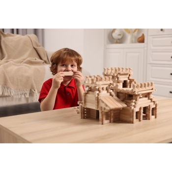 Дерев'яний конструктор Igroteco Замок, 294 деталей (900361) - Pampik - 3