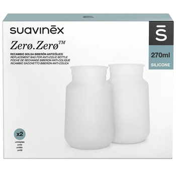 Змінний мішечок для пляшечки Suavinex Zero, силіконовий, 270 мл, 2 шт. (308144) - Pampik - 3