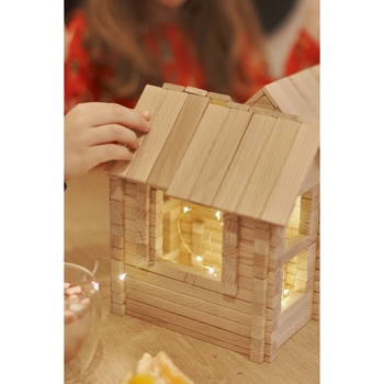 Дерев'яний конструктор Igroteco Котедж 4 в 1, 206 деталей (900323) - Pampik - 6