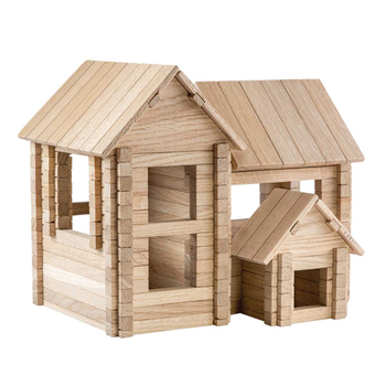 Дерев'яний конструктор Igroteco Котедж 4 в 1, 206 деталей (900323) - Pampik - 2