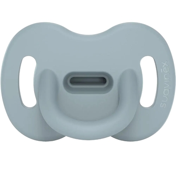 Пустушка Suavinex Colour Essence силіконова фізіологічна, 0-6 місяців, блакитний (308091) - Pampik