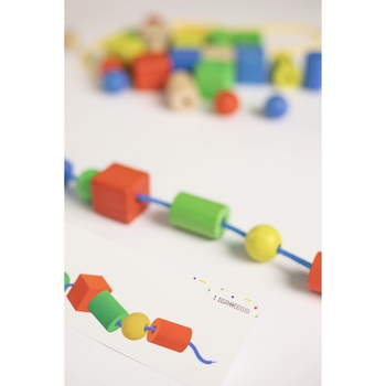 Дерев'яна шнурівка Igroteco Геометрика, 30 елементов (900019) - Pampik - 5