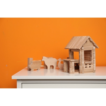 Деревянный конструктор Igroteco Домик с верандой, 102 детали (900255) - Pampik - 11