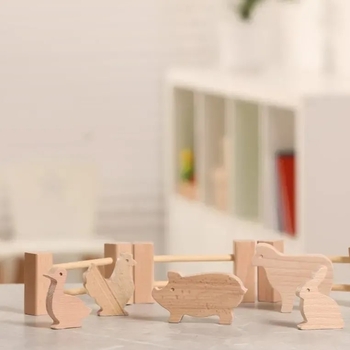 Набір дерев'яних фігур Igroteco Тварини на фермі (900521) - Pampik - 3