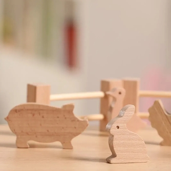 Набір дерев'яних фігур Igroteco Тварини на фермі (900521) - Pampik - 4