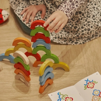 Деревянная игрушка-балансир Igroteco Мозаика Радужные дуги, 24 эл. (900507) - Pampik - 7