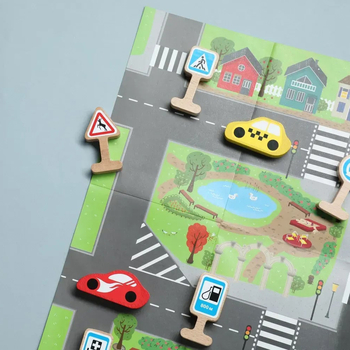 Розвивальна дерев'яна гра Igroteco Дорожні знаки (900149) - Pampik - 3