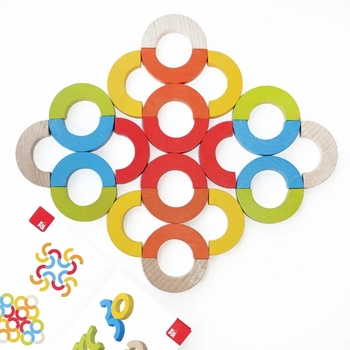 Деревянная игрушка-балансир Igroteco Мозаика Радужные дуги, 24 эл. (900507) - Pampik - 4