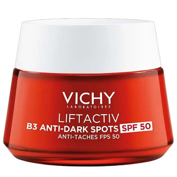 Антивіковий крем для корекції пігментних плям та зморшок Vichy Liftactiv В3 SPF50, 50 мл - Pampik
