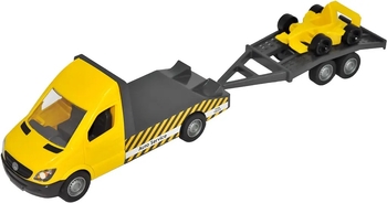 Автомобіль Tigres Mercedes-Benz Sprinter Евакуатор з лафетом, жовтий (39741) - Pampik