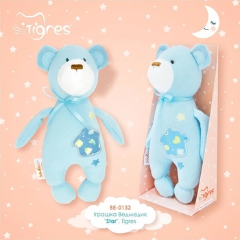 М'яка іграшка Tigres Ведмедик Star (ВЕ-0132) - Pampik - 7
