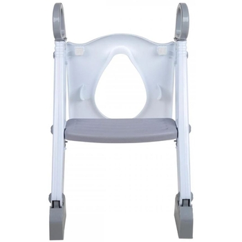 Дитяча накладка на унітаз з драбинкою FreeOn White-Grey, білий з сірим (42325) - Pampik - 3