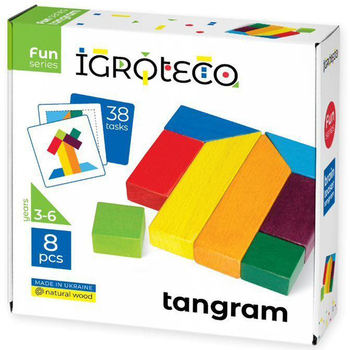 Дерев'яна головоломка Igroteco Танграм (900446) - Pampik