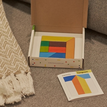 Дерев'яна головоломка Igroteco Танграм (900446) - Pampik - 4