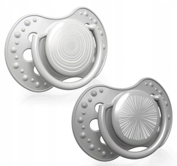 Пустушка силіконова Lovi Harmony Boy, динамічна, 6-18 міс, 2 шт., сірий (22/907boy) - Pampik - 2