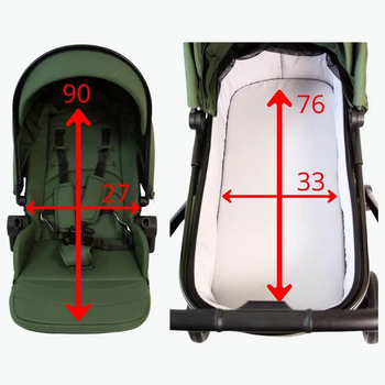 Універсальна коляска 3в1 FreeON Zack, оливковий (81972) - Pampik - 11