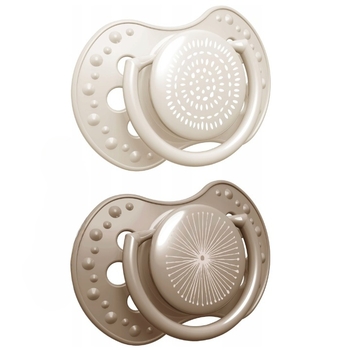 Пустушка силіконова Lovi Harmony Girl, динамічна, 6-18 міс, 2 шт., бежевий (22/907girl) - Pampik - 2