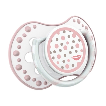 Пустушка силіконова Lovi Retro baby, симетрична, 0-3 міс, 2 шт., рожевий (22/803girl) - Pampik - 2