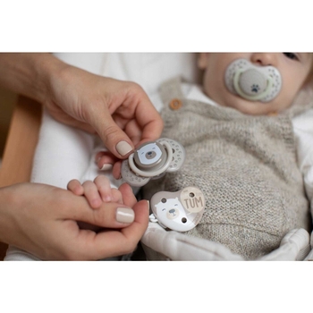 Пустушка силіконова Lovi Buddy bear, симетрична, 0-3 міс., 2 шт., бежевий (22/863) - Pampik - 8