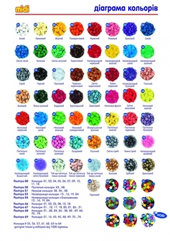Термомозаїка Hama Midi Набір кольорових намистин, 22 кольору, 3000 елементів (209-67) - Pampik - 2