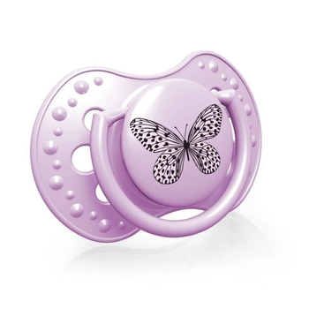 Пустушка силіконова Lovi Botanic Girl, симетрична, 3-6 міс., 2 шт., фіолетовий (22/870girl) - Pampik - 3