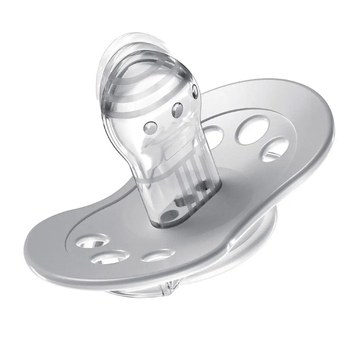 Пустушка силіконова симетрична Lovi Salt&amp;Pepper, 0-3 міс., 2 шт., сірий (22/877) - Pampik - 5