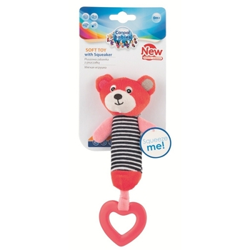 Брязкальце-прорізувач Canpol Babies Bears, кораловий (68/055_cor) - Pampik