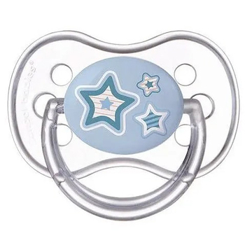 Силіконова симетрична пустушка Canpol Babies Newborn Baby 6-18 міс., синій (22/581_blu) - Pampik