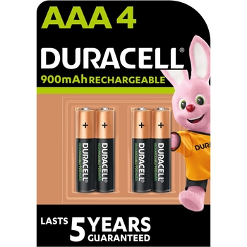 Акумулятори Duracell Rechargeable AAA 900 mAh HR03/DX2400, 4 шт. (5005015) - Pampik