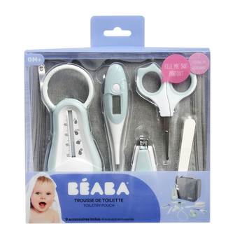 Косметичка и принадлежности Beaba, 9 предметов, серый с зеленым (920381) - Pampik - 7