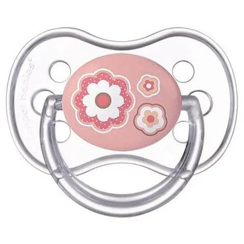 Силіконова симетрична пустушка Canpol Babies Newborn Baby 6-18 міс., рожевий (22/581_pin) - Pampik