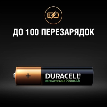 Акумулятори Duracell Rechargeable AAA 900 mAh HR03/DX2400, 4 шт. (5005015) - Pampik - 5