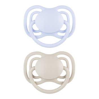 Силиконовая симметричная пустышка Canpol babies Dental Air, 0-6 мес., 2 шт., голубой (23/225_blu) - Pampik - 2