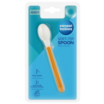 Ложка Canpol babies м'яка силiконова, жовтий (21/488_yel) - Pampik - 3