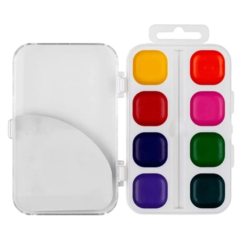 Акварельные краски ZiBi Kids Line, белая упаковка, 8 цветов (ZB.6542-10) - Pampik - 2