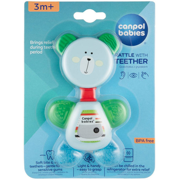 Брязкальце-прорізувач Canpol babies Ведмедик, блакитний (56/139_blu) - Pampik - 2