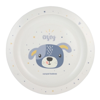Тарiлка пластикова Canpol babies Cute Animals, блакитний (4/411_blu2) - Pampik
