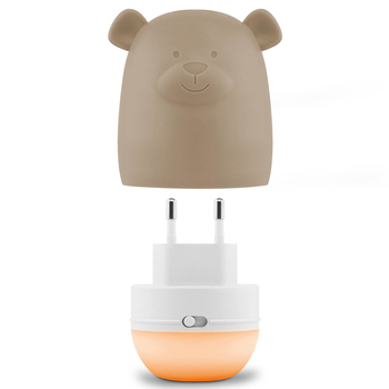 Ночник с датчиком сумерек Zazu Benny the Bear, серый (ZA-BENNY-01) - Pampik - 3