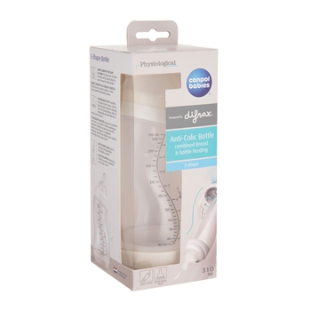 Пляшечка для годування Canpol Babies S-Shape з широким отвором, антиколікова, 310 мл (24/200) - Pampik - 3