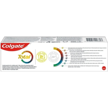 Зубна паста Colgate Total Whitening, багатофункціональна, антибактеріальна, 75 мл - Pampik - 4