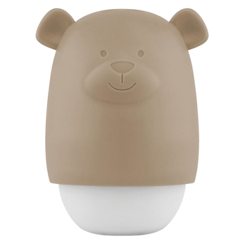Ночник с датчиком сумерек Zazu Benny the Bear, серый (ZA-BENNY-01) - Pampik