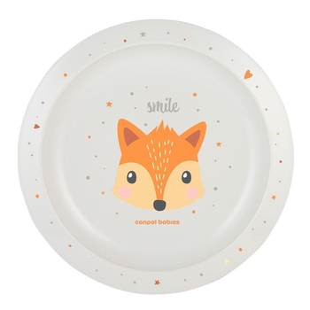 Тарiлка пластикова Canpol babies Cute Animals, помаранчевий (4/411_ora) - Pampik
