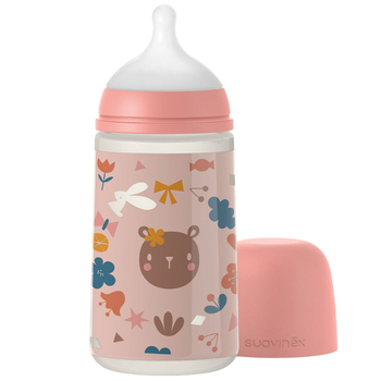 Пляшечка для годування Suavinex Лісові історії, 270 мл, рожевий (307060) - Pampik - 2