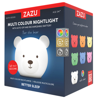 Ночник Zazu Bor Многоцветный силиконовый (ZA-BOR-01) - Pampik - 7