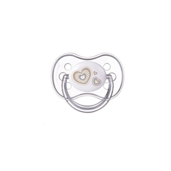 Силіконова кругла пустушка Canpol babies Newborn baby, 6-18 міс., бежевий (22/563_bei) - Pampik - 2