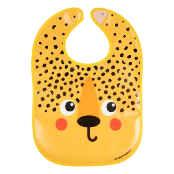 Слинявчик Canpol babies Hello Little Гепард, пластмасовий, з кишенькою (9/232_ora2) - Pampik