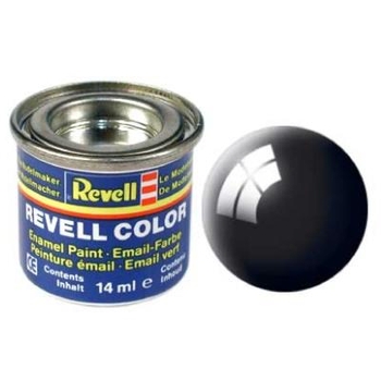 Краска эмалевая Revell № 7, черная, глянцевая, 14 мл (RVL-32107) - Pampik